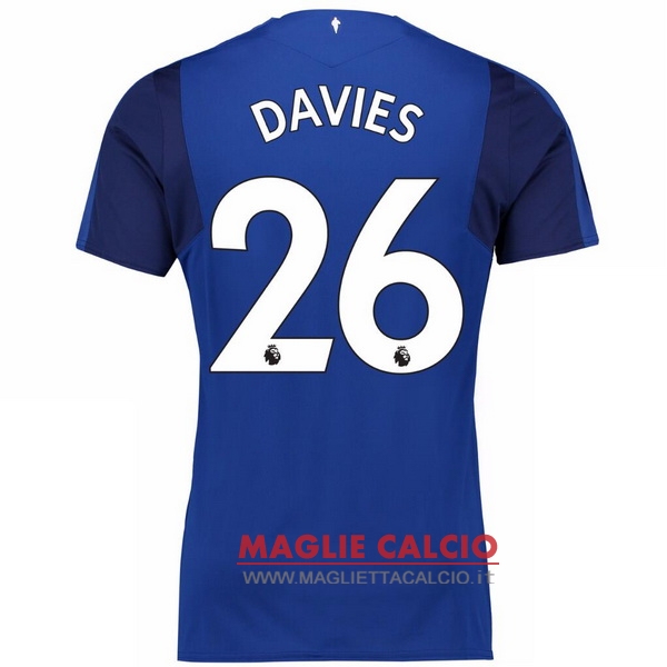 nuova maglietta everton 2017-2018 davies 26 prima